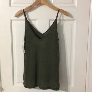 Army green tank top